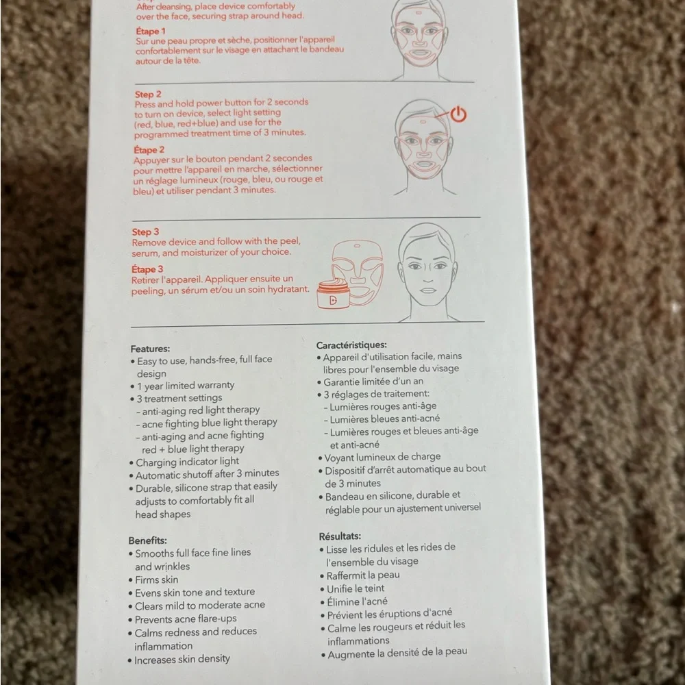 NIB Dr Dennis Gross DRx SpectraLite FaceWare Pro Masque LED Mask w/samples - Picture 5 of 10